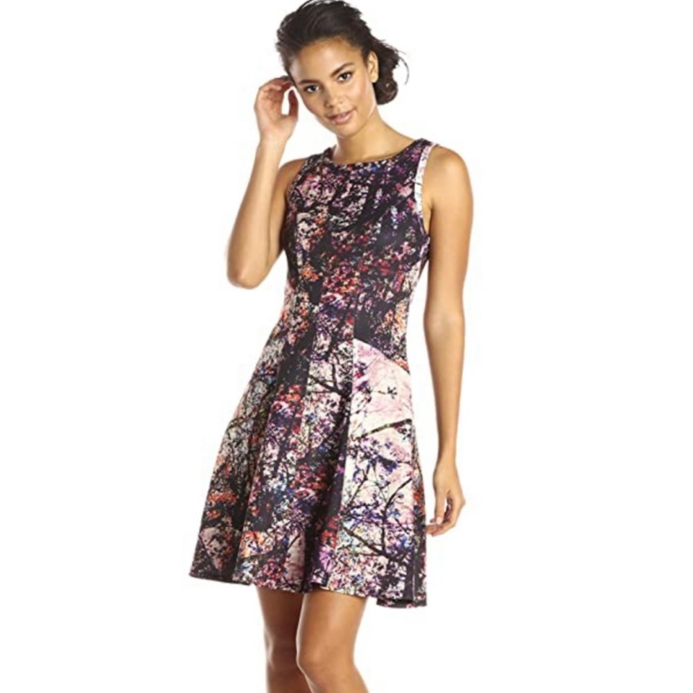 Karen Kane Vibrant Abstract Sleeveless Mini Dress